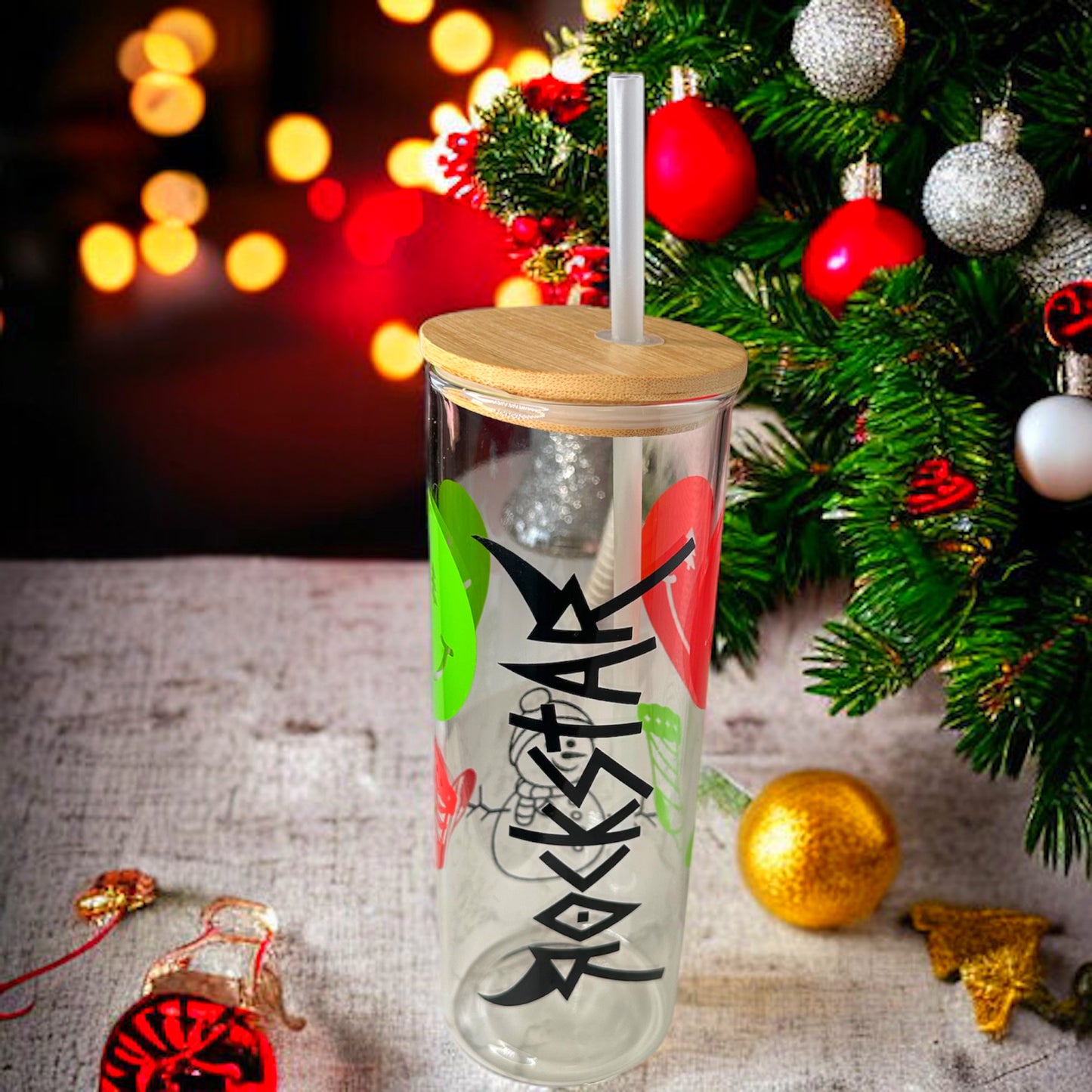 Rockstar Weihnachtsglas