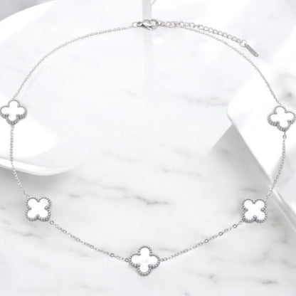 Silver Clover Kette